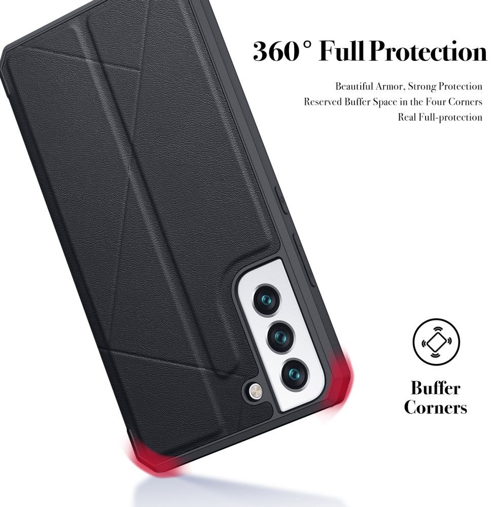 Dux Ducis Skin X Series Samsung Galaxy S22 Hoesje Book Case Zwart afbeelding 6