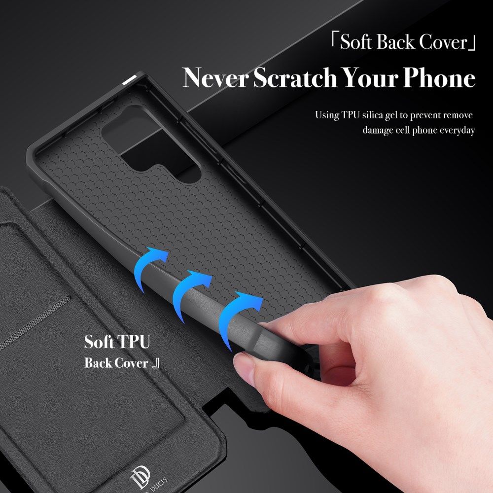 Dux Ducis Skin X Samsung Galaxy S22 Ultra Hoesje Portemonnee Zwart afbeelding 6