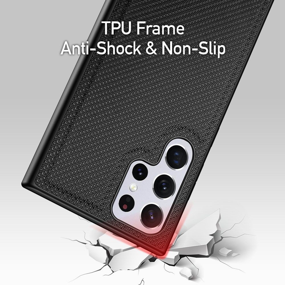 Dux Ducis Fino Series Samsung Galaxy S22 Ultra Hoesje Back Cover Zwart afbeelding 3