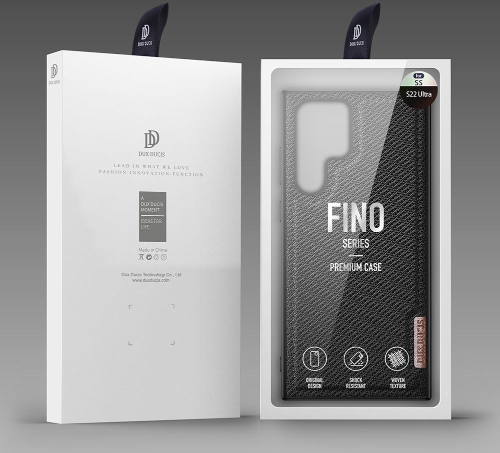Dux Ducis Fino Series Samsung Galaxy S22 Ultra Hoesje Back Cover Zwart afbeelding 9