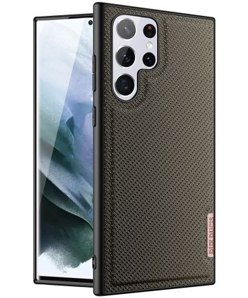Dux Ducis Fino Series Samsung Galaxy S22 Ultra Hoesje Back Cover Groen Hoesjes