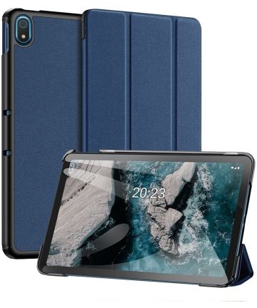 Dux Ducis Domo Nokia T20 Hoes Tri-Fold Book Case Blauw Hoesjes