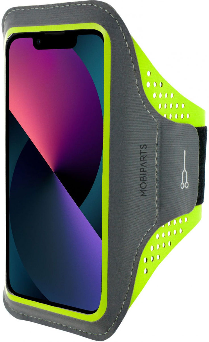 Mobiparts Comfort Fit Armband Apple iPhone 13 Pro Sporthoesje Groen afbeelding 1