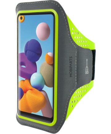 Mobiparts Comfort Fit Armband Samsung Galaxy A21S Sporthoesje Groen Sporthoesjes