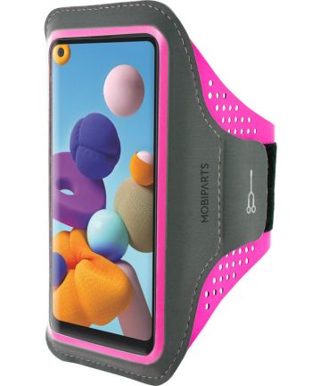 Mobiparts Comfort Fit Armband Samsung Galaxy A21S Sporthoesje Roze Sporthoesjes