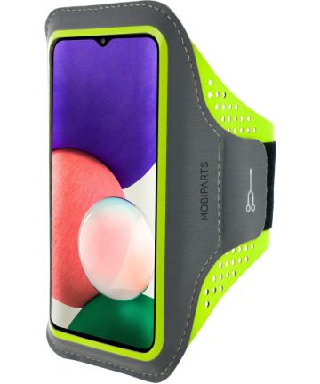 Mobiparts Comfort Fit Armband Samsung Galaxy A22 5G Sporthoesje Groen Sporthoesjes