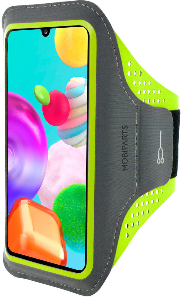 Mobiparts Comfort Fit Armband Samsung Galaxy A41 Sporthoesje Groen afbeelding 1