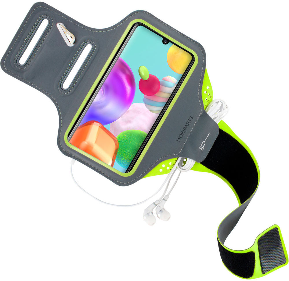 Mobiparts Comfort Fit Armband Samsung Galaxy A41 Sporthoesje Groen afbeelding 2