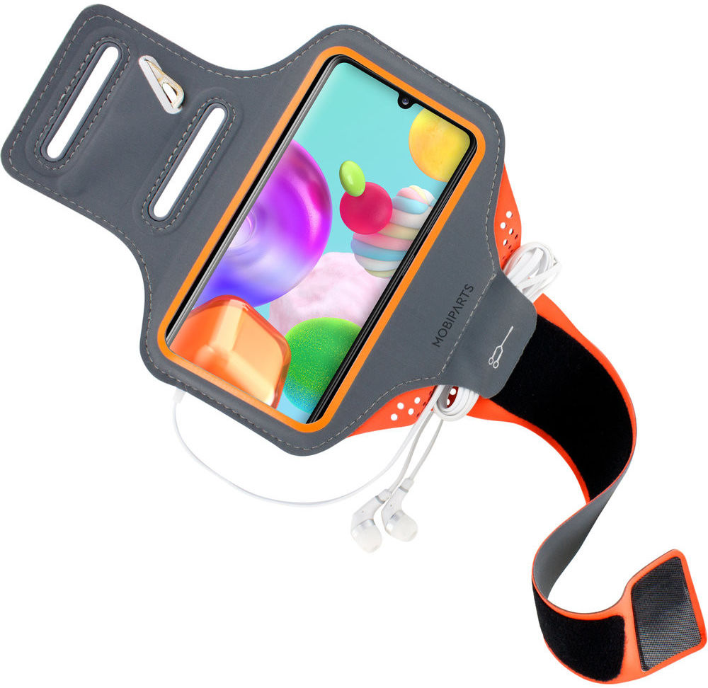 Mobiparts Comfort Fit Armband Samsung Galaxy A41 Sporthoesje Oranje afbeelding 2