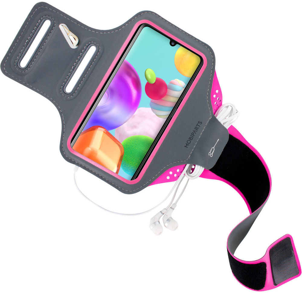 Mobiparts Comfort Fit Armband Samsung Galaxy A41 Sporthoesje Roze afbeelding 2