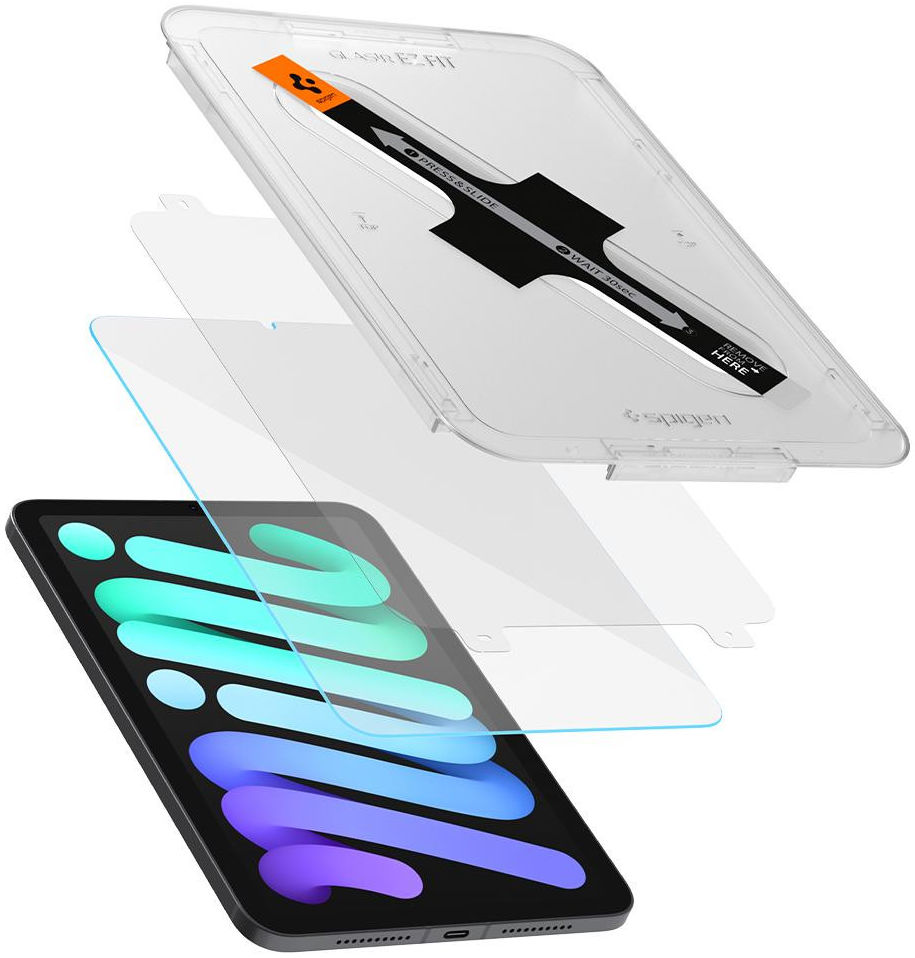 Spigen EZ Fit Glas.tR Apple iPad Mini 6 Screen Protector afbeelding 4