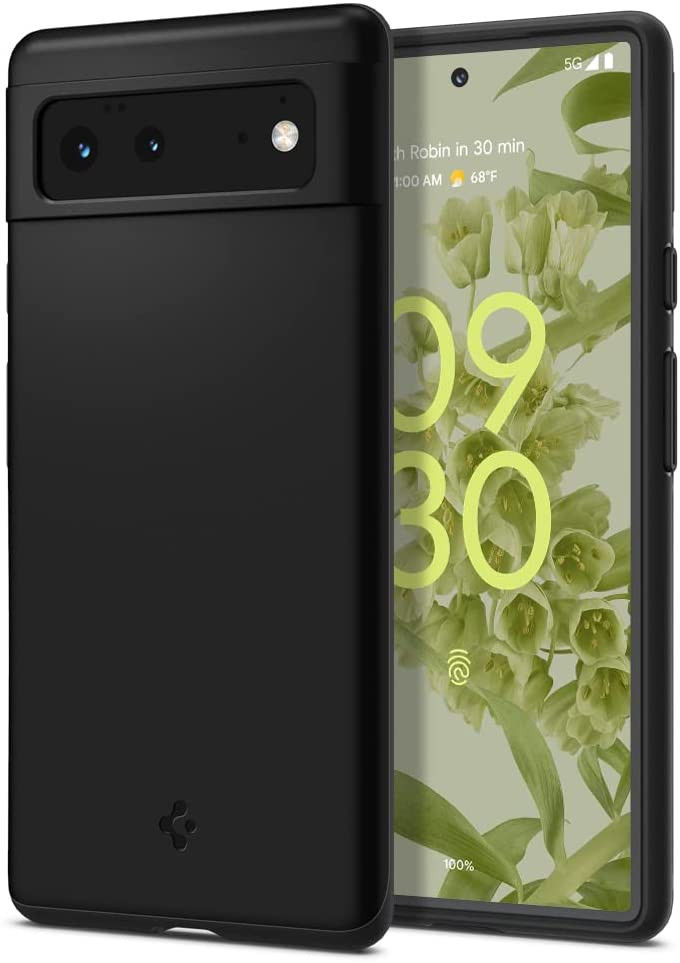 Spigen Thin Fit Google Pixel 6 Hoesje Back Cover Zwart afbeelding 1