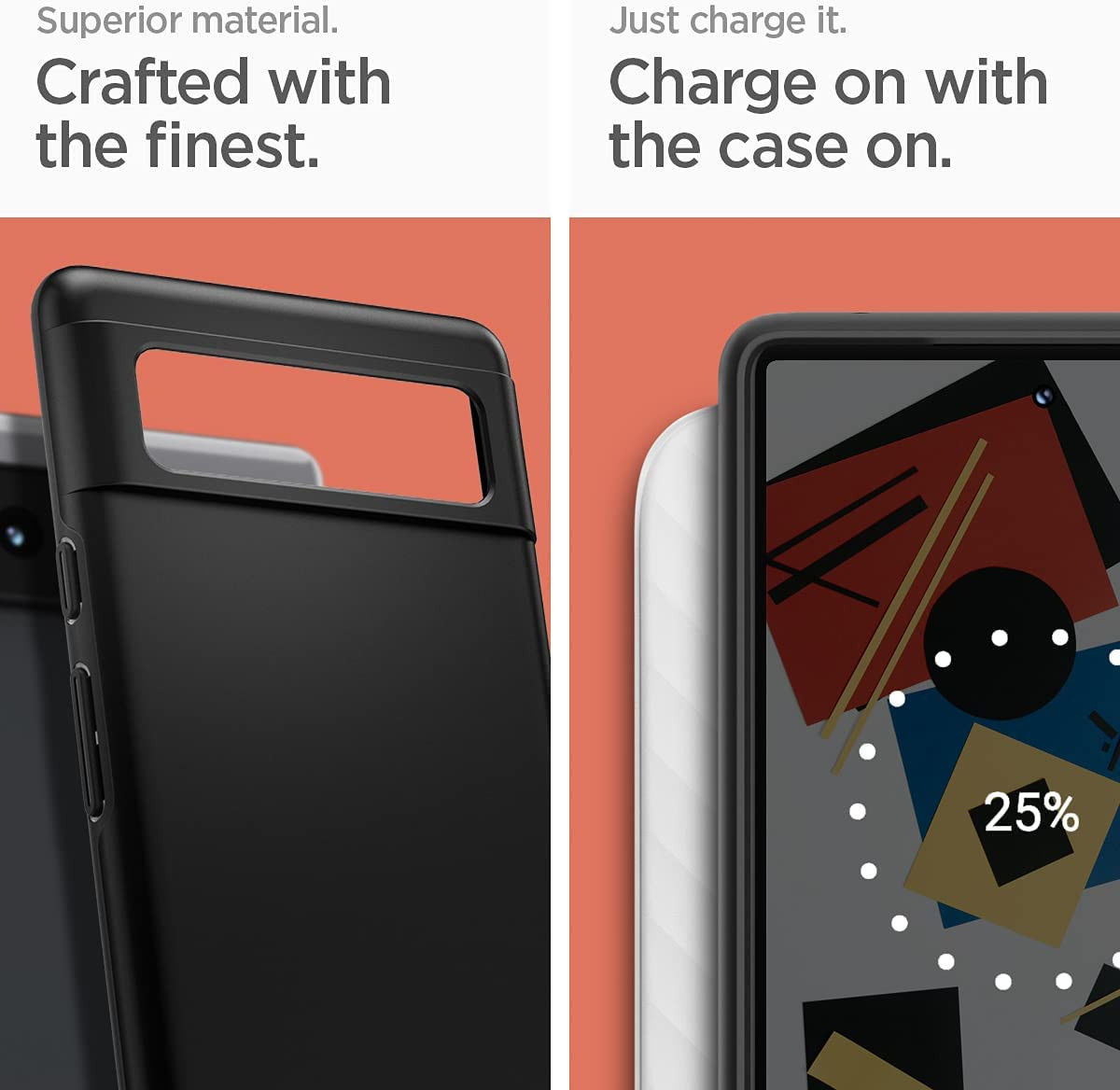 Spigen Thin Fit Google Pixel 6 Hoesje Back Cover Zwart afbeelding 4