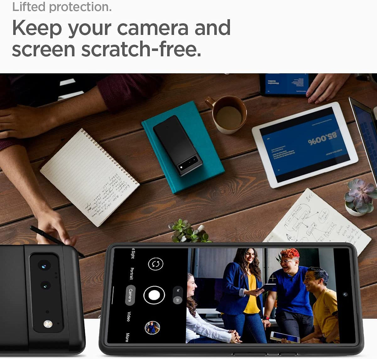 Spigen Thin Fit Google Pixel 6 Hoesje Back Cover Zwart afbeelding 8