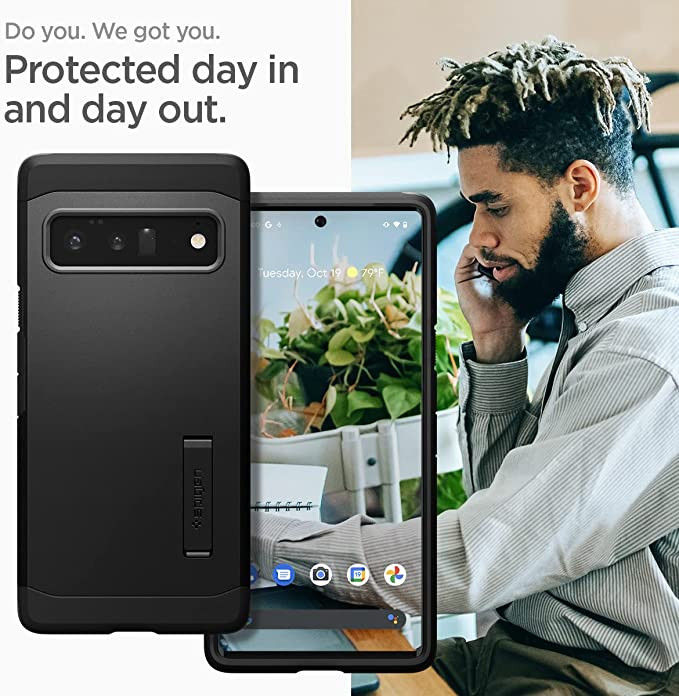 Spigen Tough Armor Google Pixel 6 Pro Hoesje Back Cover Zwart afbeelding 3