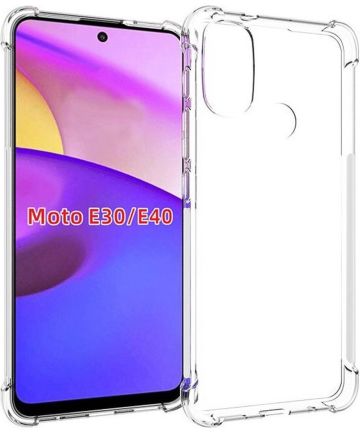 Motorola Moto E30/E40 Hoesje Schokbestendig TPU Back Cover Transparant Hoesjes