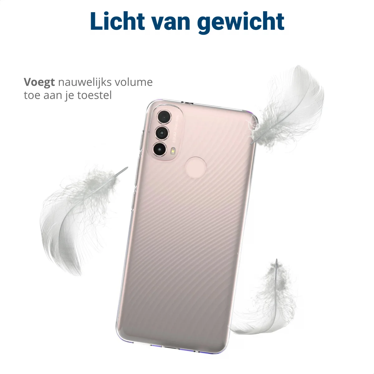Motorola Moto E30/E40 Hoesje Schokbestendig TPU Back Cover Transparant afbeelding 5