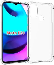 Motorola Moto E20 Hoesje Schokbestendig TPU Back Cover Transparant