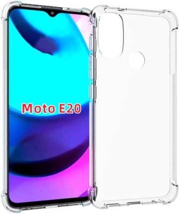 Motorola Moto E20 Hoesje Schokbestendig TPU Back Cover Transparant Hoesjes