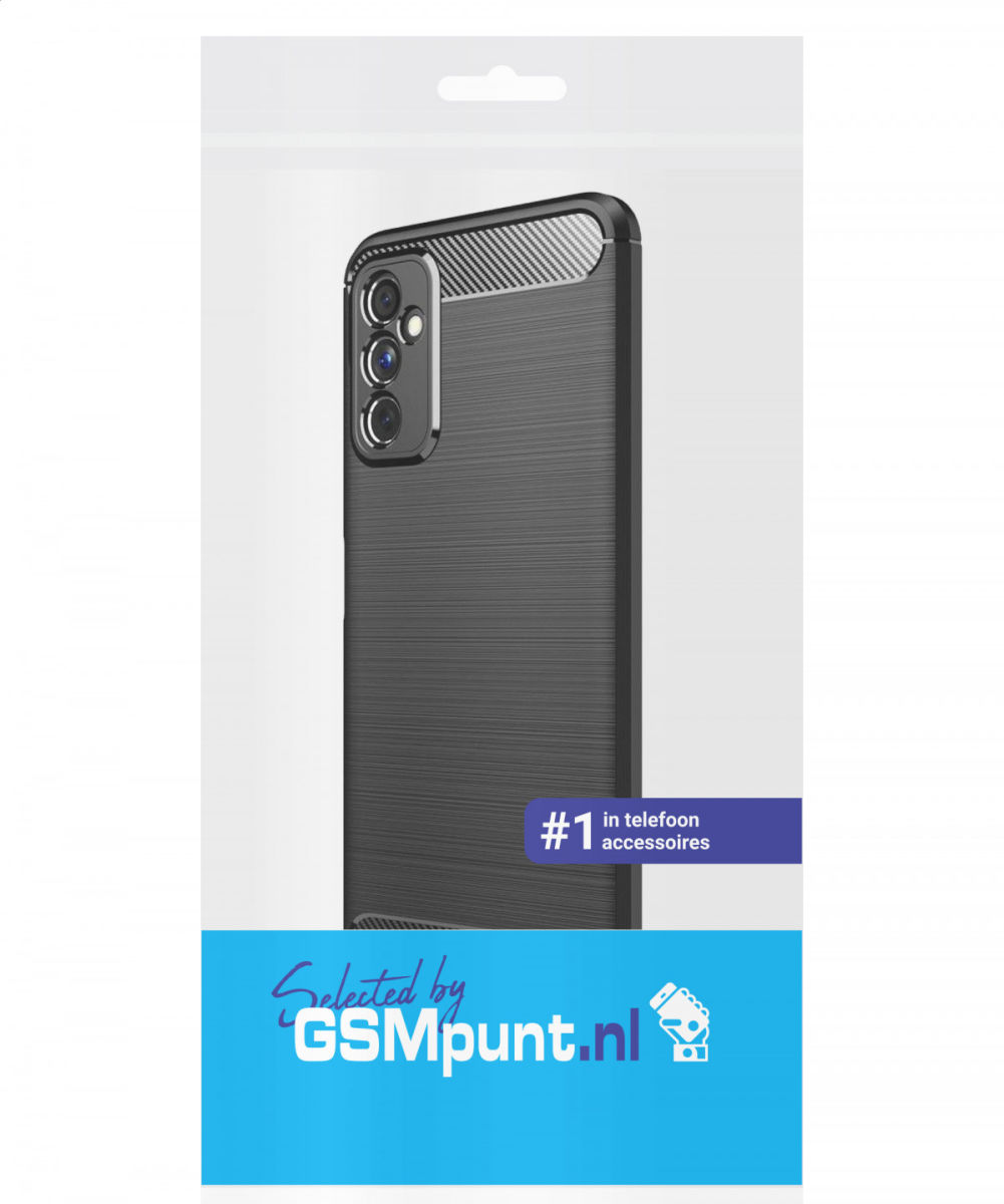 Samsung Galaxy M52 5G Hoesje Geborsteld TPU Flexibele Back Cover Zwart afbeelding 4
