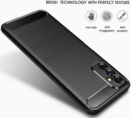 Samsung Galaxy M52 5G Hoesje Geborsteld TPU Flexibele Back Cover Zwart afbeelding 5