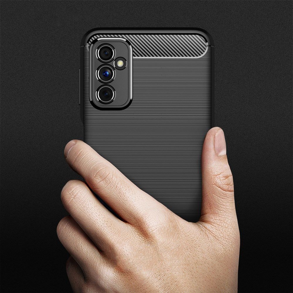 Samsung Galaxy M52 5G Hoesje Geborsteld TPU Flexibele Back Cover Blauw afbeelding 11
