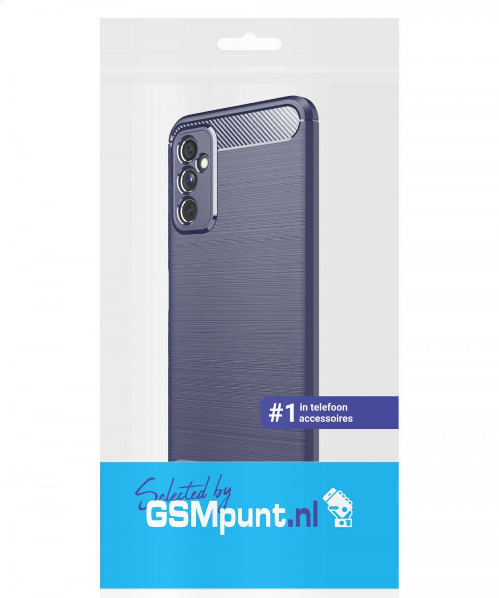 Samsung Galaxy M52 5G Hoesje Geborsteld TPU Flexibele Back Cover Blauw afbeelding 4