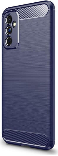 Samsung Galaxy M52 5G Hoesje Geborsteld TPU Flexibele Back Cover Blauw afbeelding 1
