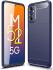 Samsung Galaxy M52 5G Hoesje Geborsteld TPU Flexibele Back Cover Blauw afbeelding 5
