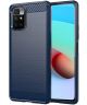 Xiaomi Redmi 10 Hoesje Geborsteld TPU Back Cover Blauw