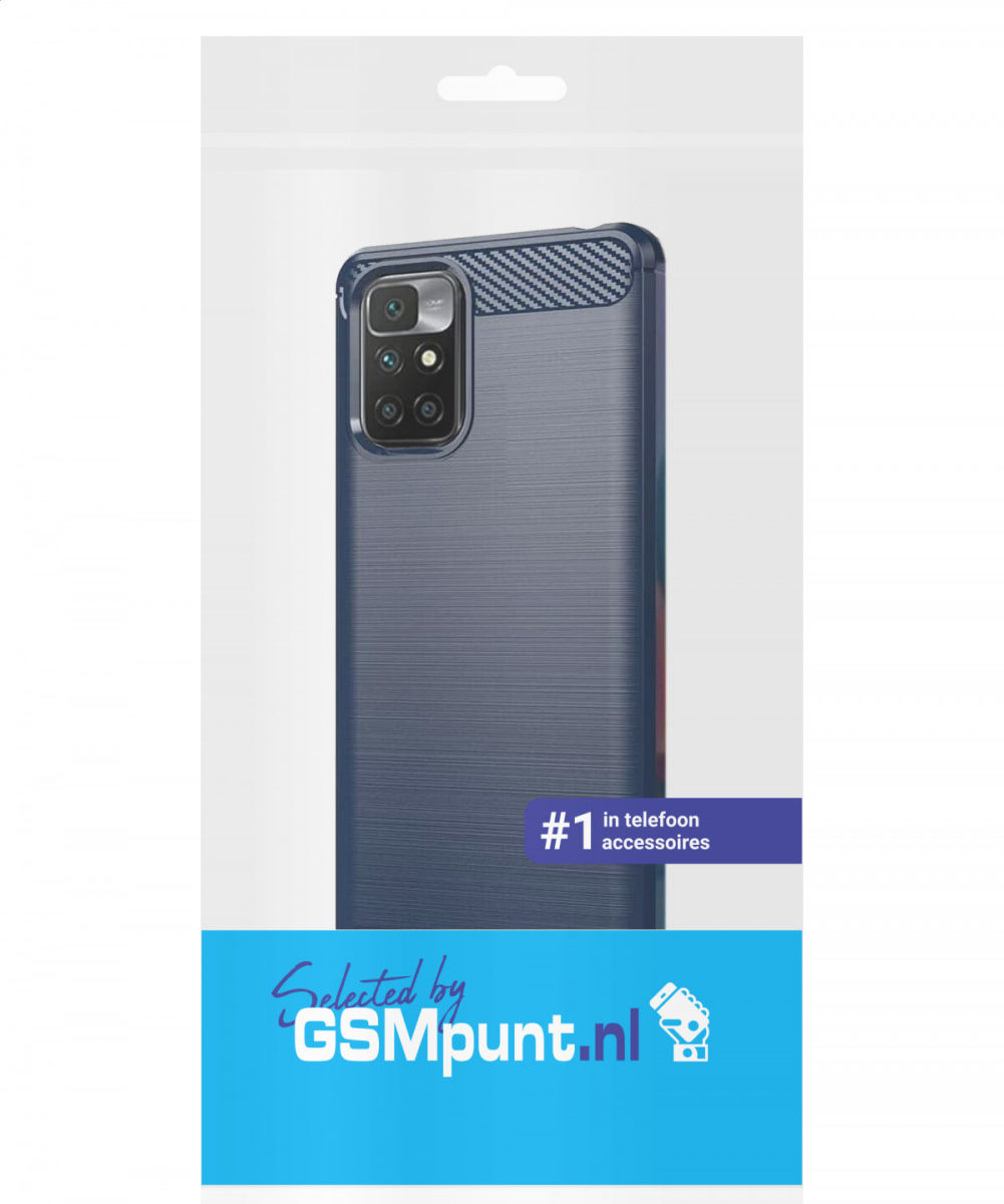 Xiaomi Redmi 10 Hoesje Geborsteld TPU Back Cover Blauw afbeelding 2