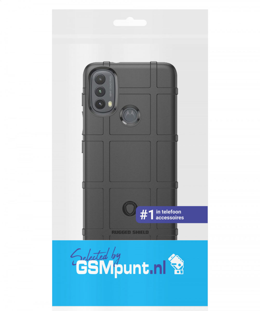 Motorola Moto E20/E30/E40 Hoesje Shock Proof Rugged Back Cover Zwart afbeelding 3