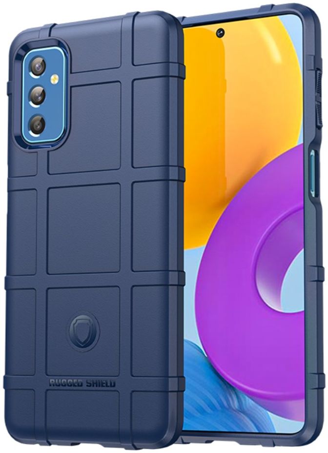 Samsung Galaxy M52 5G Hoesje Shock Proof Rugged Back Cover Blauw afbeelding 1