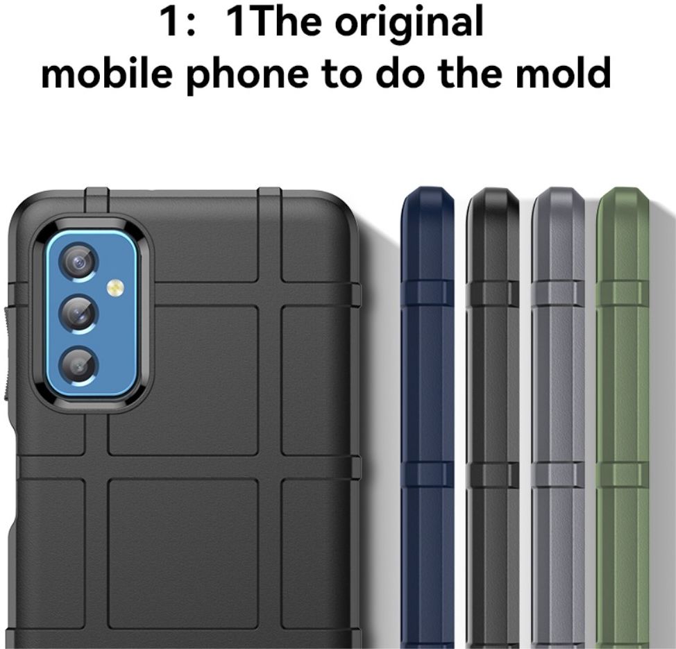 Samsung Galaxy M52 5G Hoesje Shock Proof Rugged Back Cover Blauw afbeelding 4