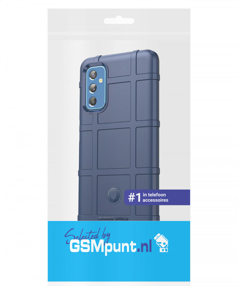 Samsung Galaxy M52 5G Hoesje Shock Proof Rugged Back Cover Blauw afbeelding 2