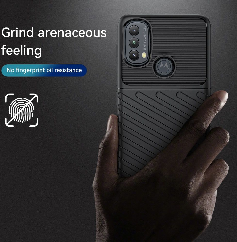 Motorola Moto E20/E30/E40 Hoesje TPU Thunder Design Back Cover Zwart afbeelding 5