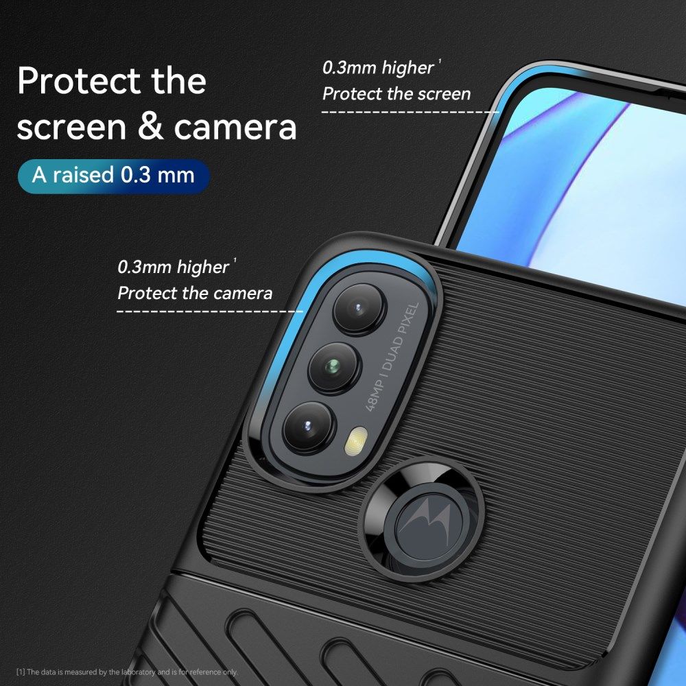 Motorola Moto E20/E30/E40 Hoesje TPU Thunder Design Back Cover Zwart afbeelding 6