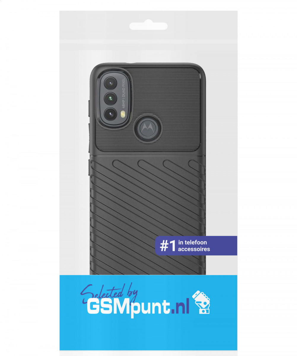 Motorola Moto E20/E30/E40 Hoesje TPU Thunder Design Back Cover Zwart afbeelding 9