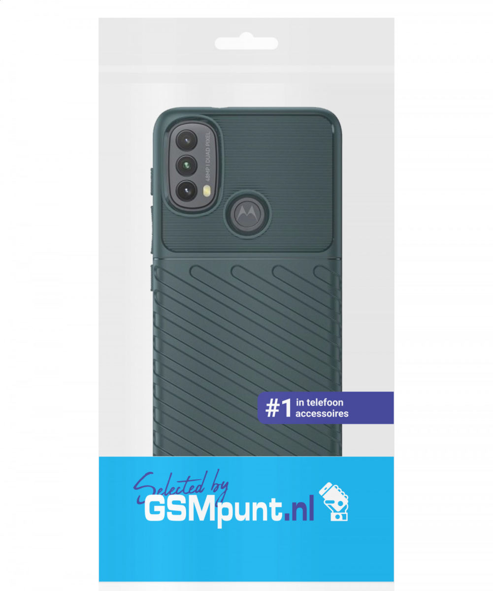 Motorola Moto E20/E30/E40 Hoesje TPU Thunder Design Back Cover Groen afbeelding 9