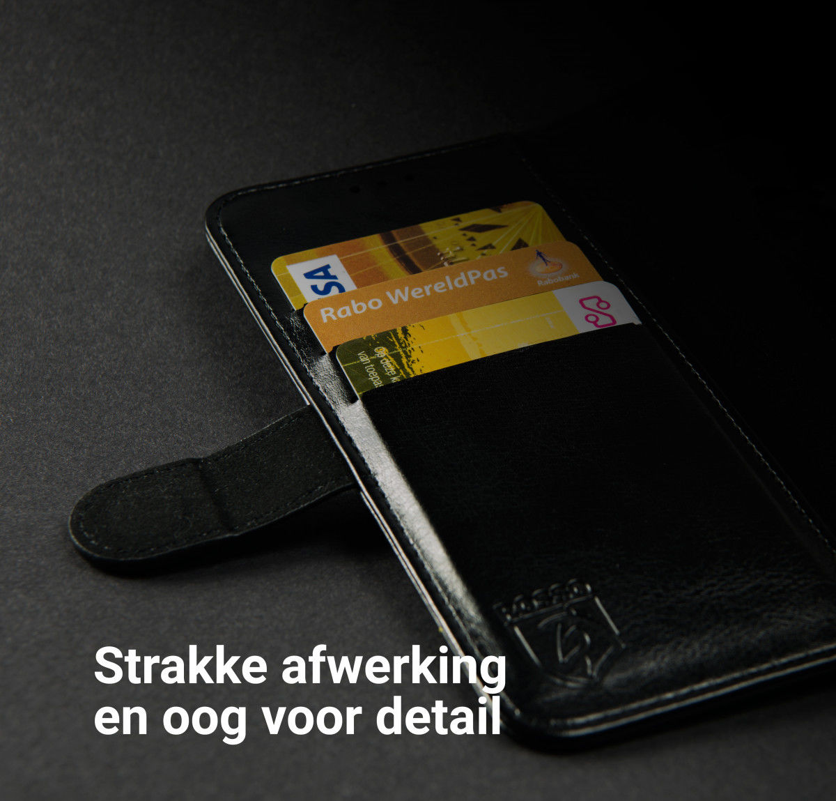 Rosso Element Motorola Moto E30/E40 Hoesje Book Cover Wallet Zwart afbeelding 7