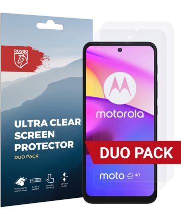 Rosso Motorola Moto E30 / E40 Ultra Clear Screen Protector Duo Pack Screen Protectors