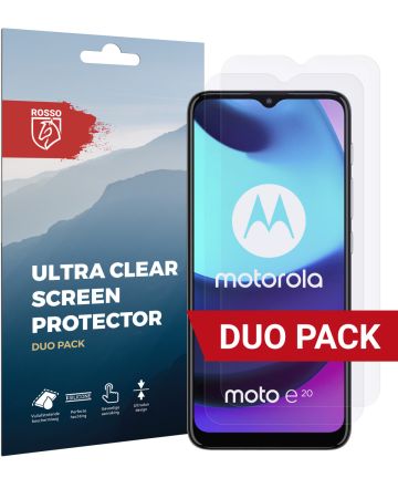 Rosso Motorola Moto E20 Ultra Clear Screen Protector Duo Pack Screen Protectors