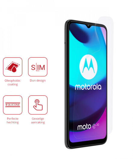 Rosso Motorola Moto E20 Ultra Clear Screen Protector Duo Pack afbeelding 2