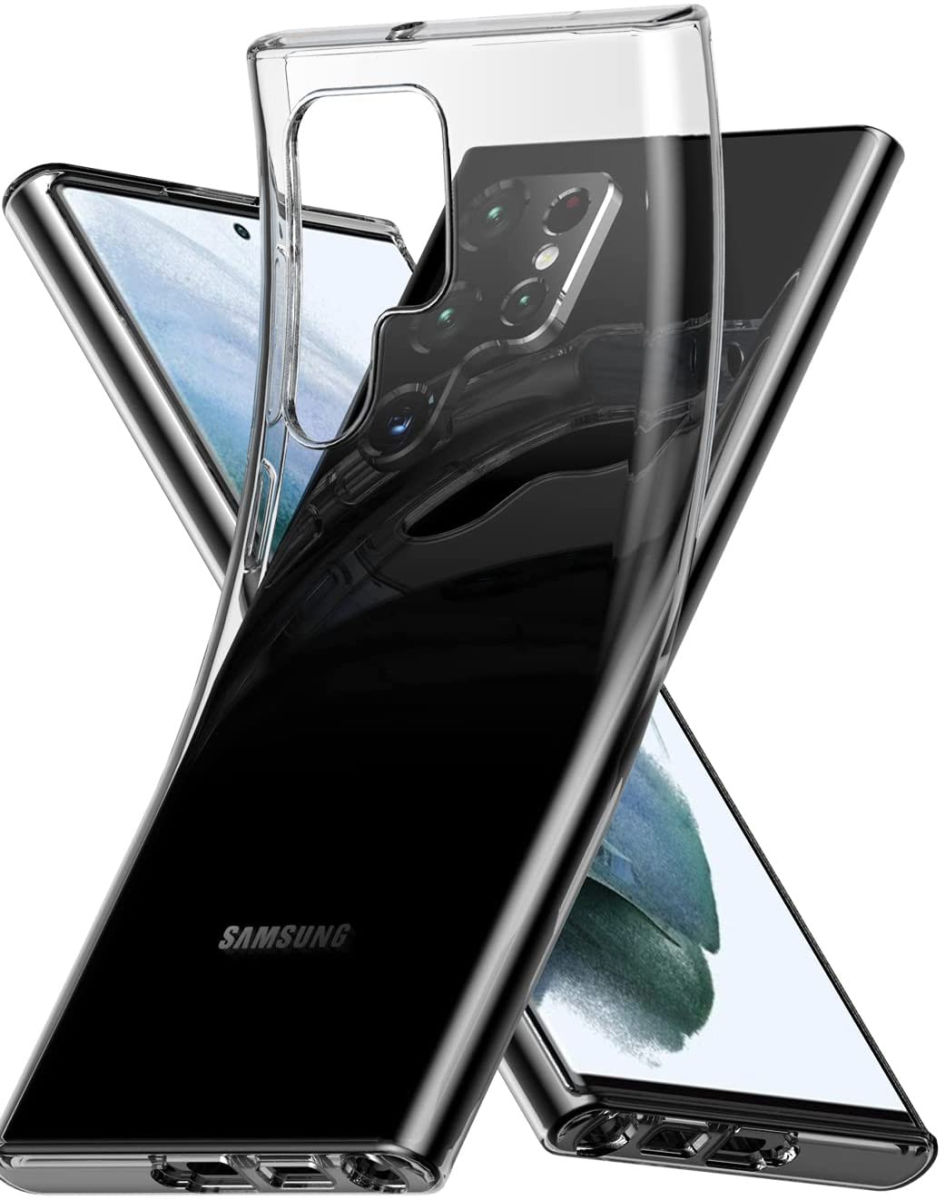 Samsung Galaxy S22 Ultra Hoesje Dun TPU Back Cover Transparant afbeelding 2