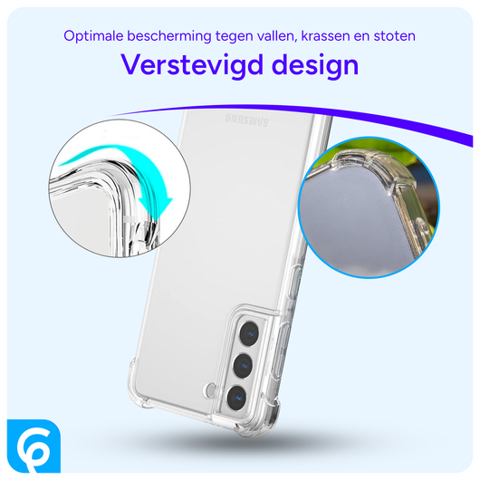 Samsung Galaxy S22 Hoesje Schokbestendig TPU Back Cover Transparant afbeelding 2