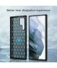 Samsung Galaxy S22 Ultra Hoesje Geborsteld TPU Back Cover Zwart