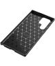 Samsung Galaxy S22 Ultra Hoesje Siliconen Carbon TPU Back Cover Zwart