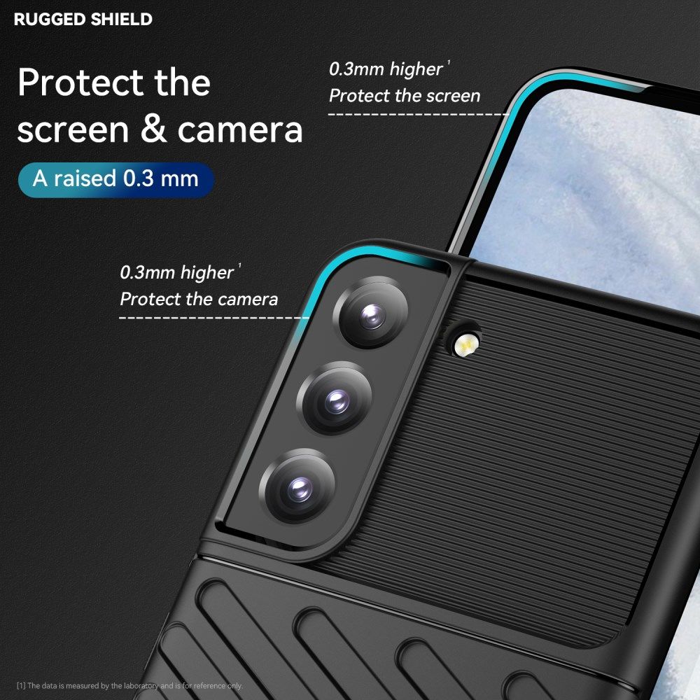 Samsung Galaxy S22 Hoesje TPU Thunder Design Back Cover Zwart afbeelding 5