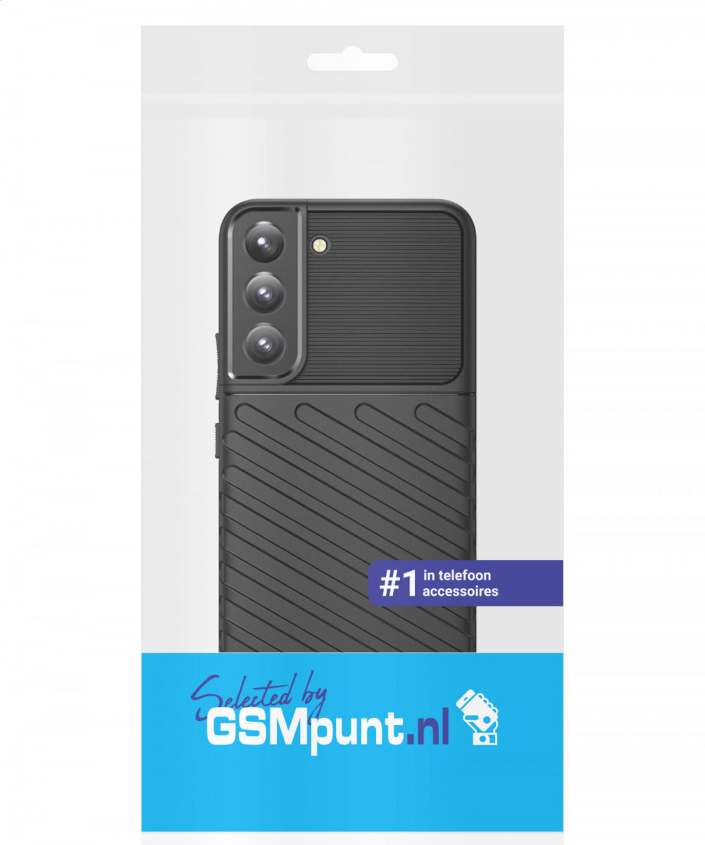 Samsung Galaxy S22 Hoesje TPU Thunder Design Back Cover Zwart afbeelding 9