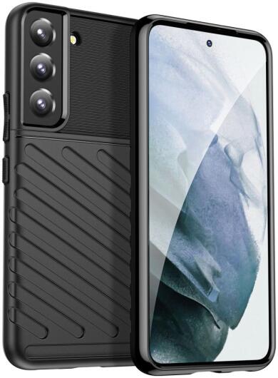 Samsung Galaxy S22 Plus Hoesje TPU Thunder Design Back Cover Zwart afbeelding 1